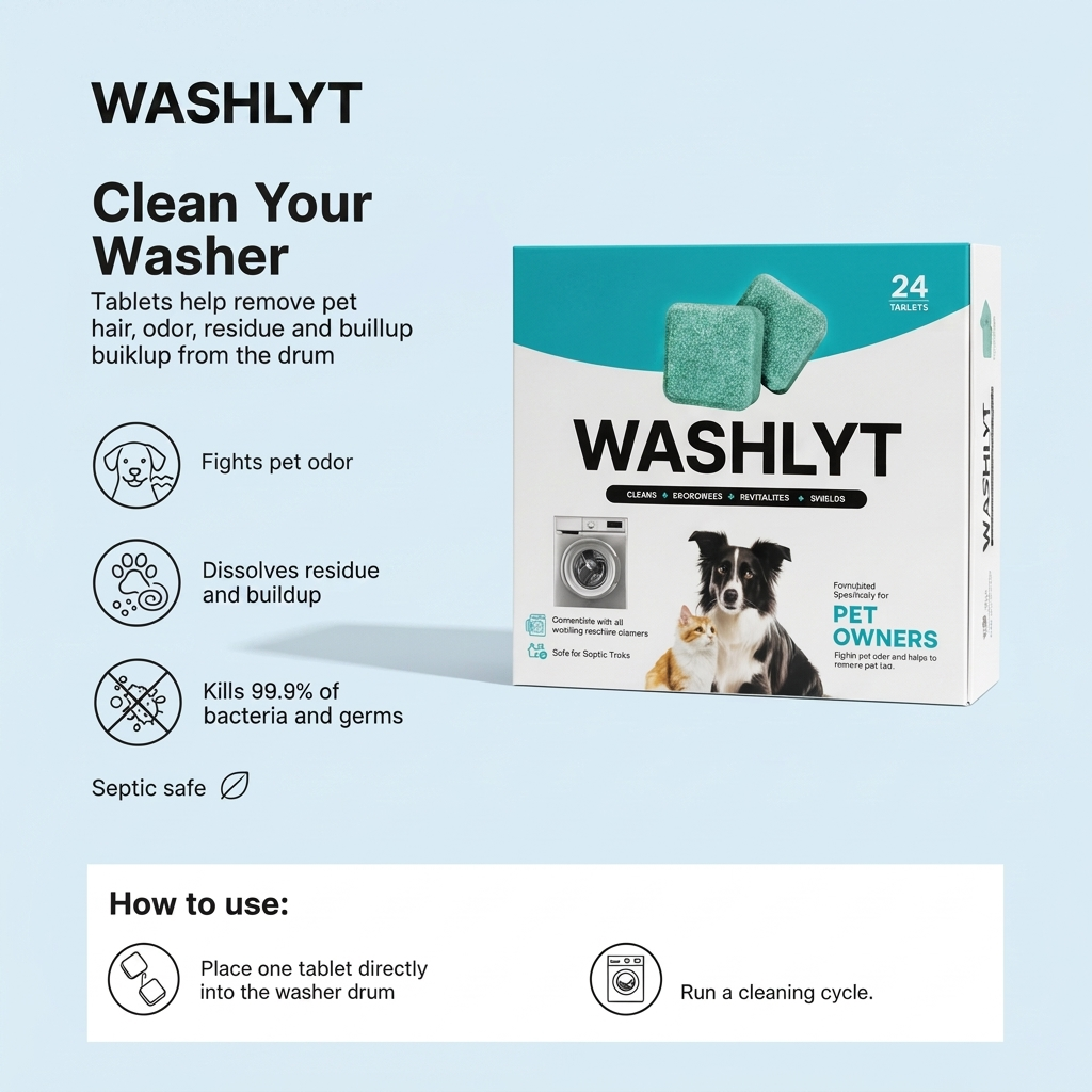 Washlyt Pet-Sludge & Hair Dissolving Tablets