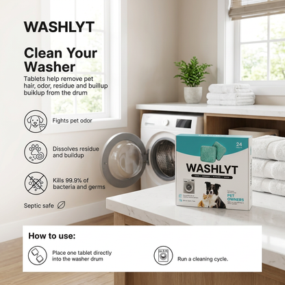 Washlyt Pet-Sludge & Hair Dissolving Tablets